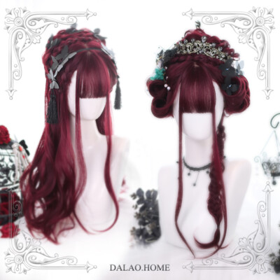 Japanese Sweet Lolita Daily Wigs Long Curly Hair Harajuku