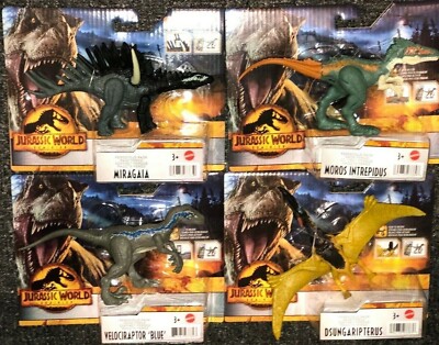 MATTEL JURASSIC WORLD DOMINION FEROCIOUS PK BLUE DSUNGARIPTERUS MIRAGAIA MOROS