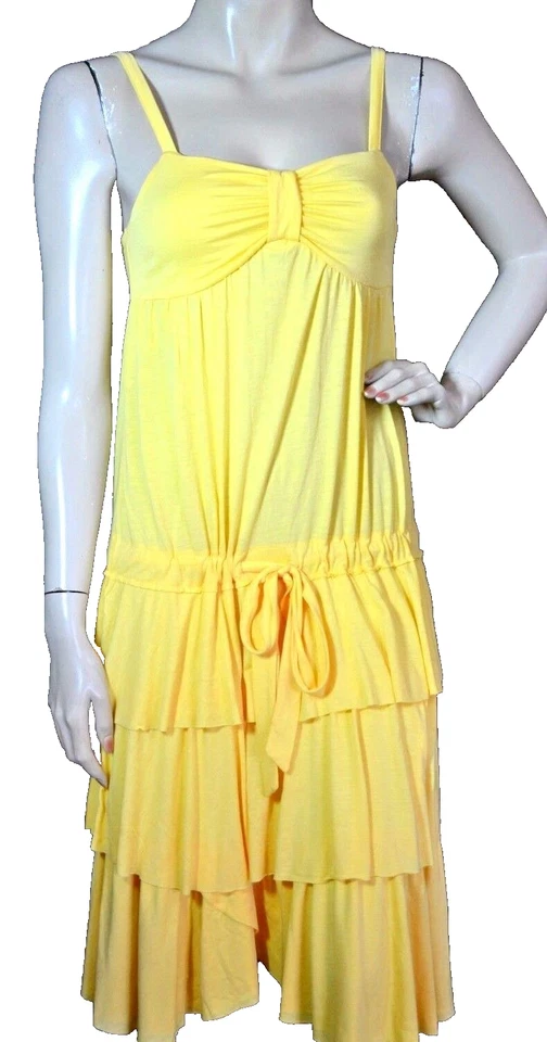 TOMMY HILFIGER Damen Träger SOMMER Kleid skirt robe XS 32 34 neu TREND  gelb - Bild 2 von 4