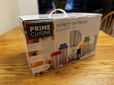 Prime Cuisine 15 Piece On The Go Blender Set, ** BRAND NEW IN BOX!! **