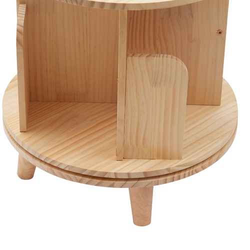 4 Tier Rotating Bookshelf Organizer Floor Standing Storage Shelf Display Rack US - Picture 4 of 12