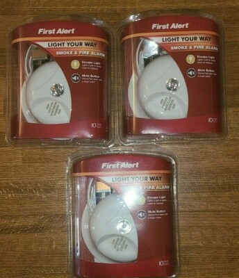 BRK First Alert Light Your Way Smoke & Fire Alarm Set of 3