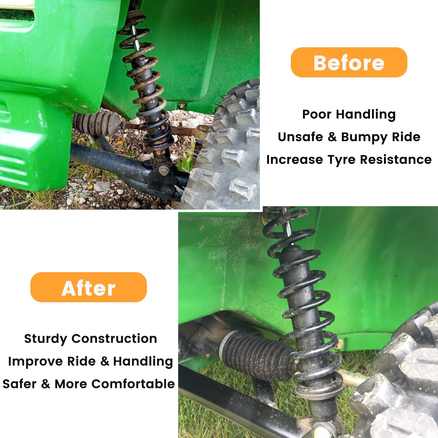 AM130448 Shock Absorber Front Suspension Kit for John Deere Gator TX TH