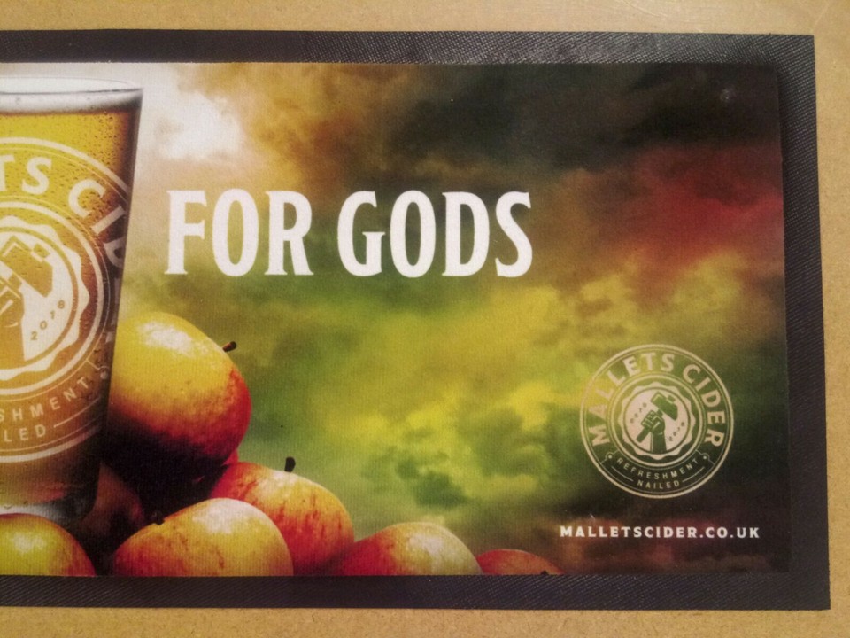 2 mallets cider brothers home pub drink drip bar mat runner man cave