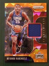 Mfiondu Kabengele 2019-20 Prizm Sensational Swatches #SS-MKB Orange Ice patch RC