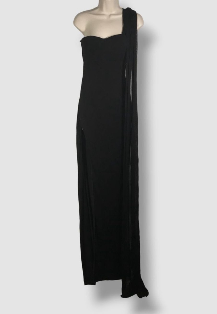 【関税込み】TOM FORD ブラック アシンメトリ マキシドレス $3940 Tom Ford Women's Black One Shoulder Gown Dress Size 36