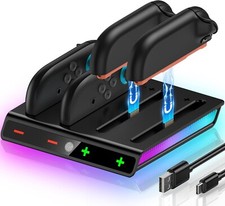 Image of HASACOOL Switch 2 Joy Con Charger,Magnetic Switch 2 Joy Cons Charging Dock,4 in