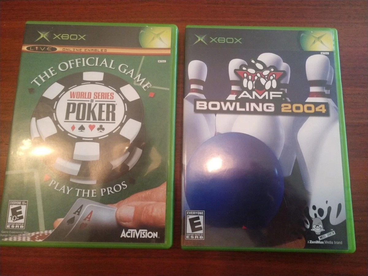 XBOX VIDEO GAMES - WORLD SERIES OF POKER (2005) & AMF BOWLING 2004