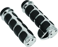 Kuryakyn 6228 Premium ISO Hand Grips Chrome Throttle Boss Harley Electronic TBW