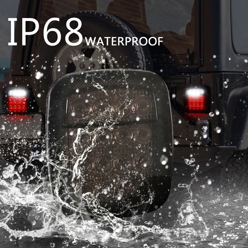 For Jeep Wrangler TJ 97-06 Combo 7" Led Headlights+Tail Lights+Side Marker Light - Image 4 of 4