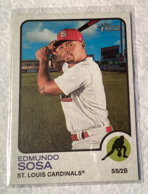 Edmundo Sosa 2022 Topps Heritage Flip Stock Only 5 Made #141 Cardinals