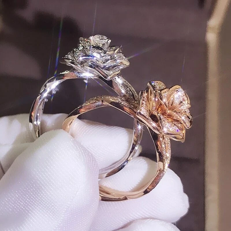 Rose crystal ring online
