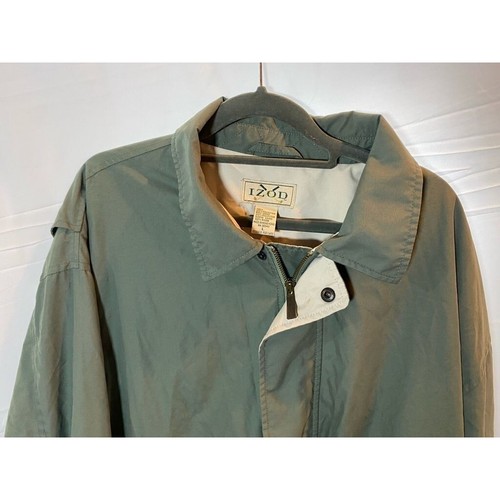 IZOD Golf Jacket Adult L Green Lined Pockets Full Zip Front Collared Track Mens. - Picture 3 of 9