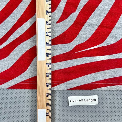 Chemise Rocksmith RS1 homme XL rouge gris rayures zèbres logo graphique fabriqué aux États-Unis débardeur - Photo 8/10