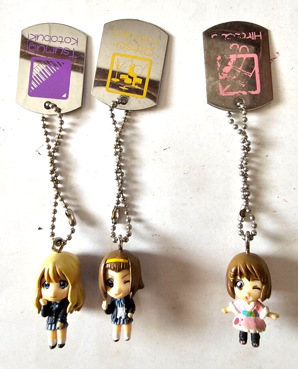 K-on! Mini Yui Hirasawa Azusa Nakano figure Model Keychain anime