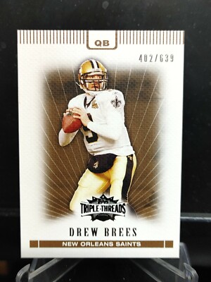 Drew Brees 2007 Topps Triple Threads Sepia #4 - 402/639 - New Orleans Saints 