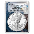 2024-S Proof $1 American Silver Eagle PCGS PR70DCAM FDOI Eagle Frame