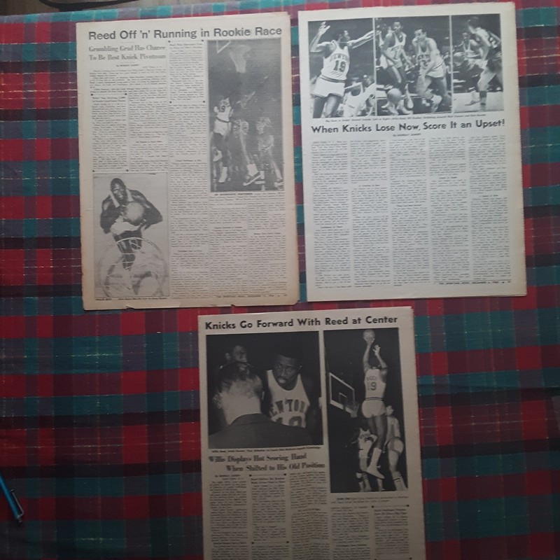 New York Knicks 1969 Basketball Lot Bradley Frazier Willis Reed Rookie 1964