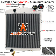 4 ROW Aluminum Radiator Fit Case/IH Tractor 2390,2394,2590,2594,3294,3394,3594.