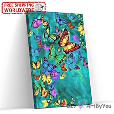 Butterfly Paint By Numbers Canvas Art Draw Artist Painting Oil Kit Home Decor