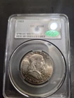 1953-P CAC GRADED MS64 Franklin Silver Half Mint Set Coin with Light Toning