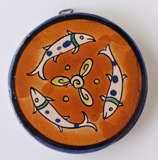 ISRAEL JERUSALEM ARMENIAN POTTERY CERAMIC FISH TILE PLAQUE HAND PAINTED