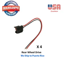 4 Connector for 4 ABS Speed Sensor Front Rear Fit Chevrolet Camaro 2010-2015 RWD