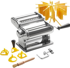 Macchina per La Pasta Manuale Con Stendipasta – Macchina per Pasta in Acciaio In