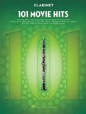 101 Movie Hits for Clarinet Sheet Music Songbook Instrumental Folio for All...