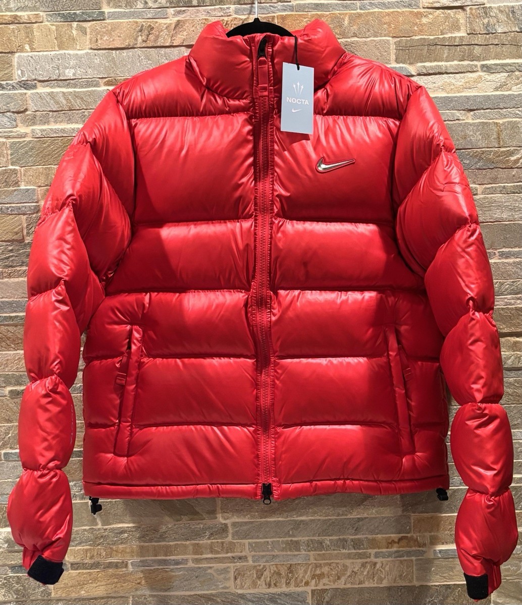 Nike AIR レッド ジャケット Nike Air x NOCTA Sunset Red Down Puffer Jacket Drake Men's DO2783