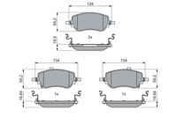 1X Bosch 0 986 460 015 Bremsbelagsatz Scheibenbremse FüR Fiat