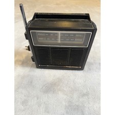 Vintage GE General Electric FM AM Instant Weather Radio Model 7-2841A Black