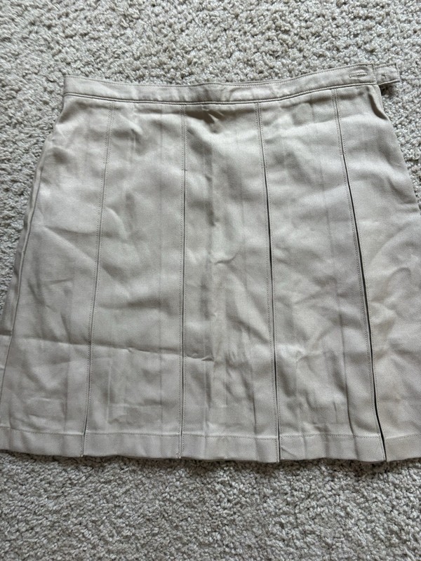 Lands' End Uniform Skirt Khaki Size 6 Teen Young Adult