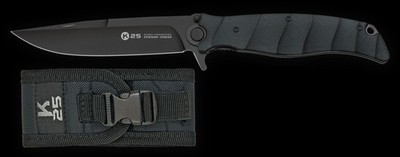 K25 Messer Ambush Black Taschenmesser 4Cr13MoV Stahl G10 Griff XXL Folder