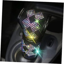 Bling Car Shift Gear Cover, Luster Crystal Car Knob Gear Stick Rhombus Colorful