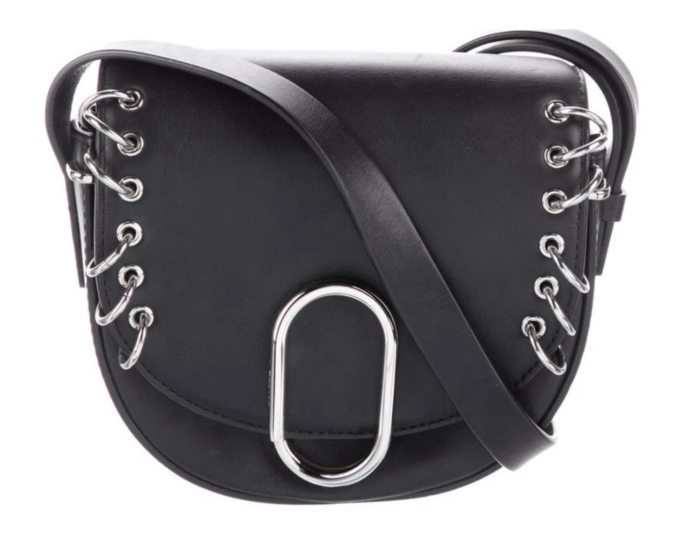 Bolso Bandolera PHILLIP LIM 3.1 Alix Mini | Sillín Negro | Lazos Plateados Foto 2 de 4