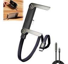 2-in-1 Invisible Holder Charger Cable  240W Fast Charging Cord with Phone Stand