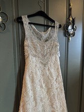 Madeline Gardner Mori Lee Wedding Dress Size 12 Ivory Lace Beaded Gown NWT