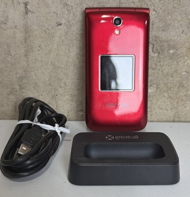 Alcatel OneTouch Red Jitterbug 4043S Flip Phone