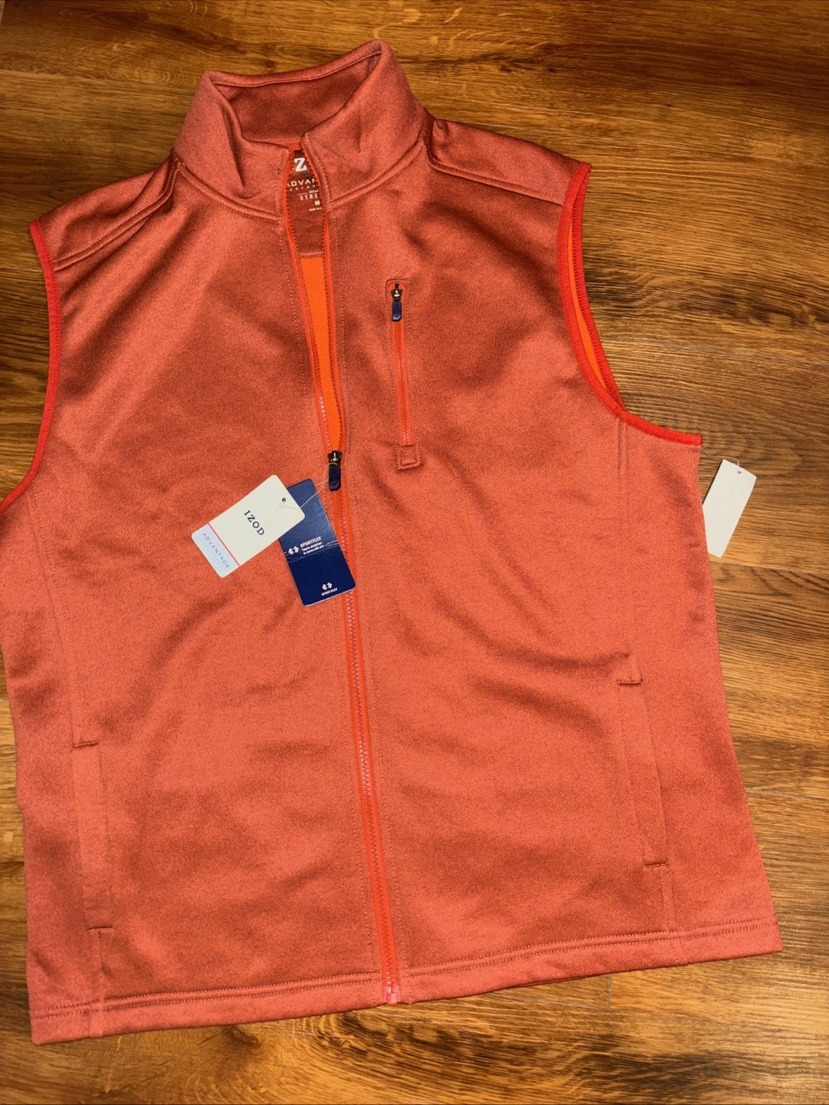 IZOD Men’s Full Zip M Sleeveless Vest Advantage Performance Stretch NWT Sportflx