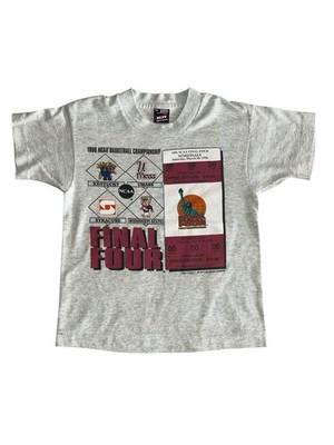 1996 NCAA Final Four T-Shirt Youth Size 6-8 Syracuse Kentucky UMass Mississippi