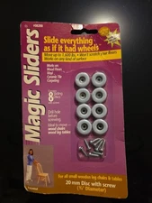 Magic Sliders 8 Sliding Discs With Screws 3/4" Diameter #08200  NEW