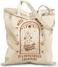 Canvas Tote Bag with Zipper   Cute Canvas Bags for Women