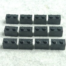 LEGO 3004 1 x 2 Brick Black x12 New Genuine