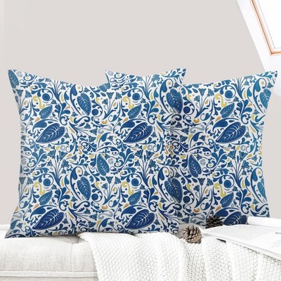 2er Set Deko Kissenbezug 50x50 cm Flowers Sofabezug