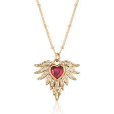 Gold Neckalce for Women 14K Gold Plated Charm Love Heart Pendant  Heart Charm N