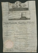 JAMES MADISON - WHALING SHIPS PAPERS SIGNED 10/17/1809 WITH CO-SIGNERS