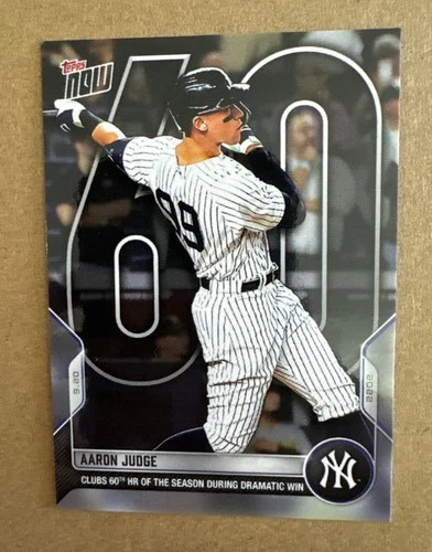 2022 Topps Now Card #929 Aaron Judge Homerun Number 60 Yankees