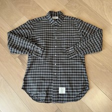 Thom Browne New York Oxford Button Up Plaid Shirt Men  s 5