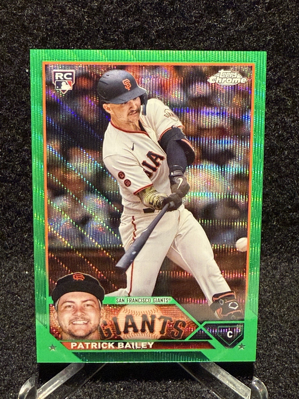 2023 Topps Chrome Update Series Patrick Bailey #USC217 Green Refractor /99 (RC)